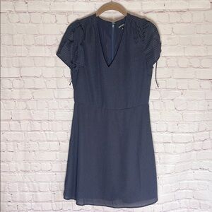 J. Crew Navy and White Polka Dit‎  A Line Dress Woman’s size 4